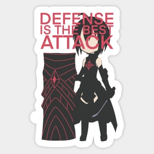 BOFURI ANIME CHARACTERS MAPLE QUOTES DEFENSE IS THE BEST ATTACK Sticker